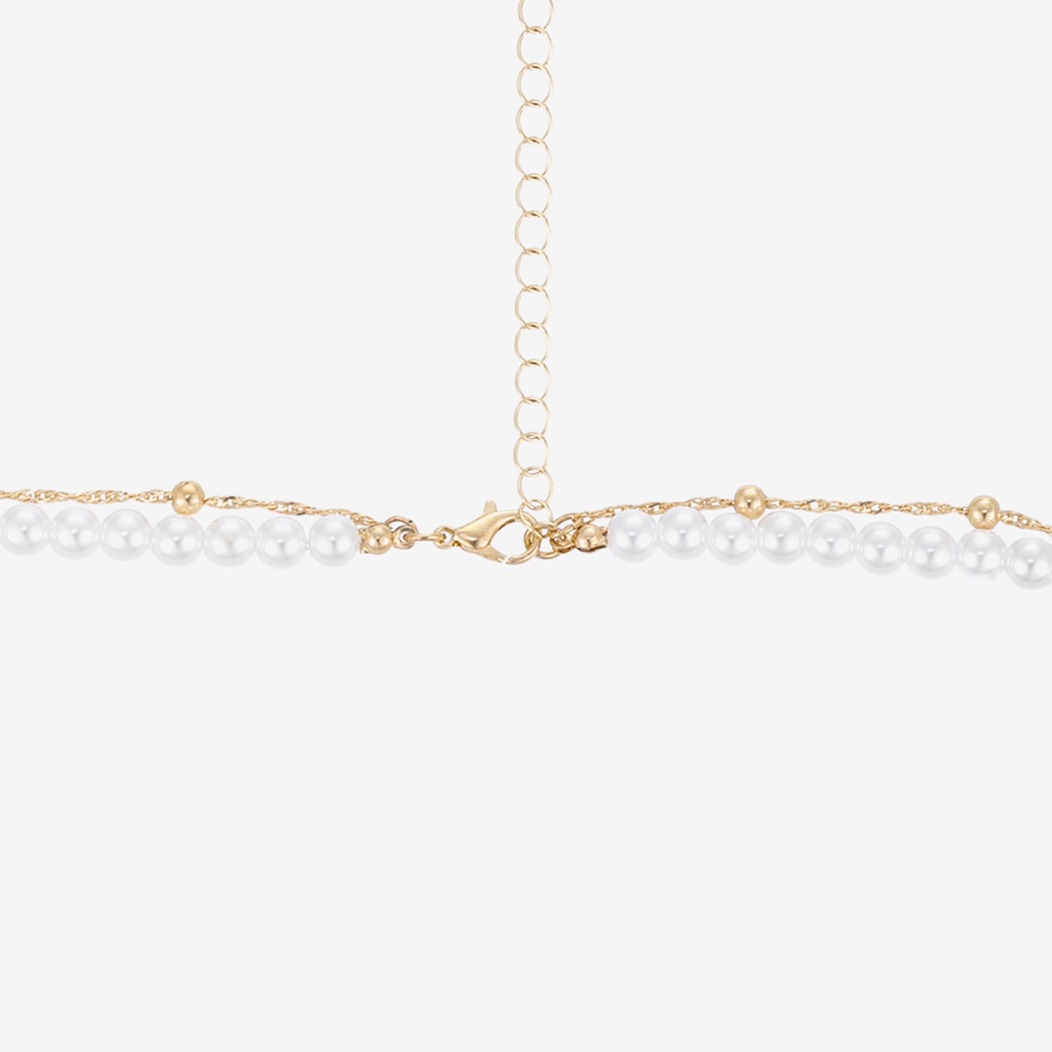 Forever 21 Womens White 6mm Cross 2-pc. Necklace Set