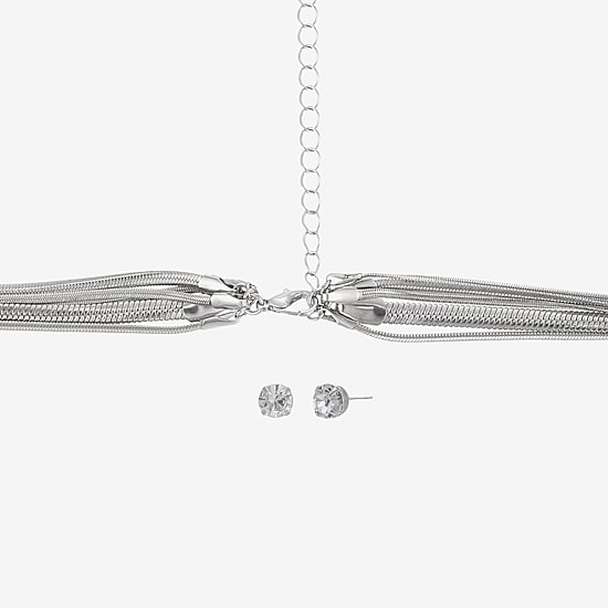 Forever 21 Forever21 Womens Crystal 2-pc. Jewelry Set