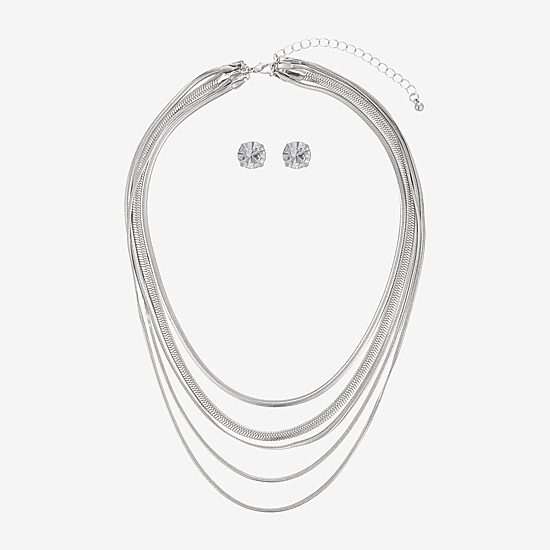 Forever 21 Forever21 Womens Crystal 2-pc. Jewelry Set