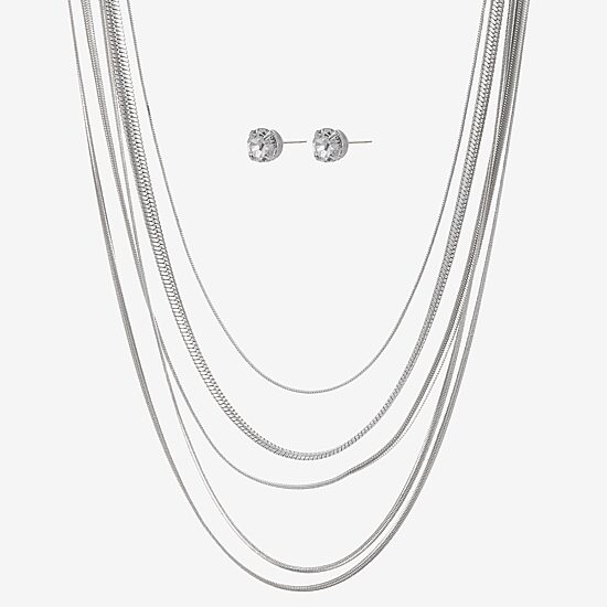 Forever 21 Forever21 Womens Crystal 2-pc. Jewelry Set