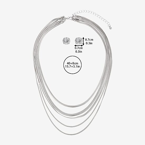 Forever 21 Forever21 Womens Crystal 2-pc. Jewelry Set