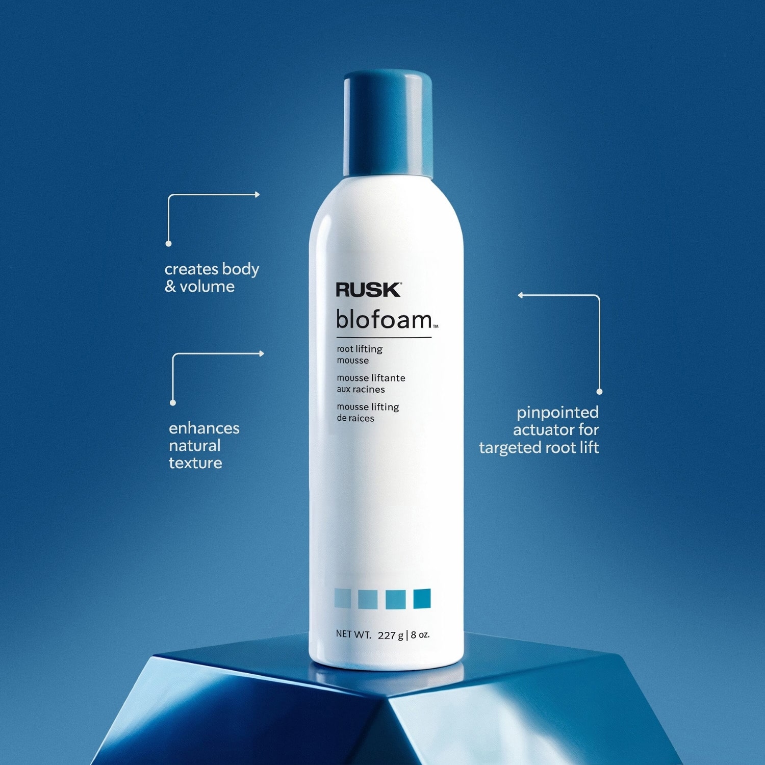 Rusk Blofoam Texturizer & Root Lifter Hair Mousse 8.8 oz.