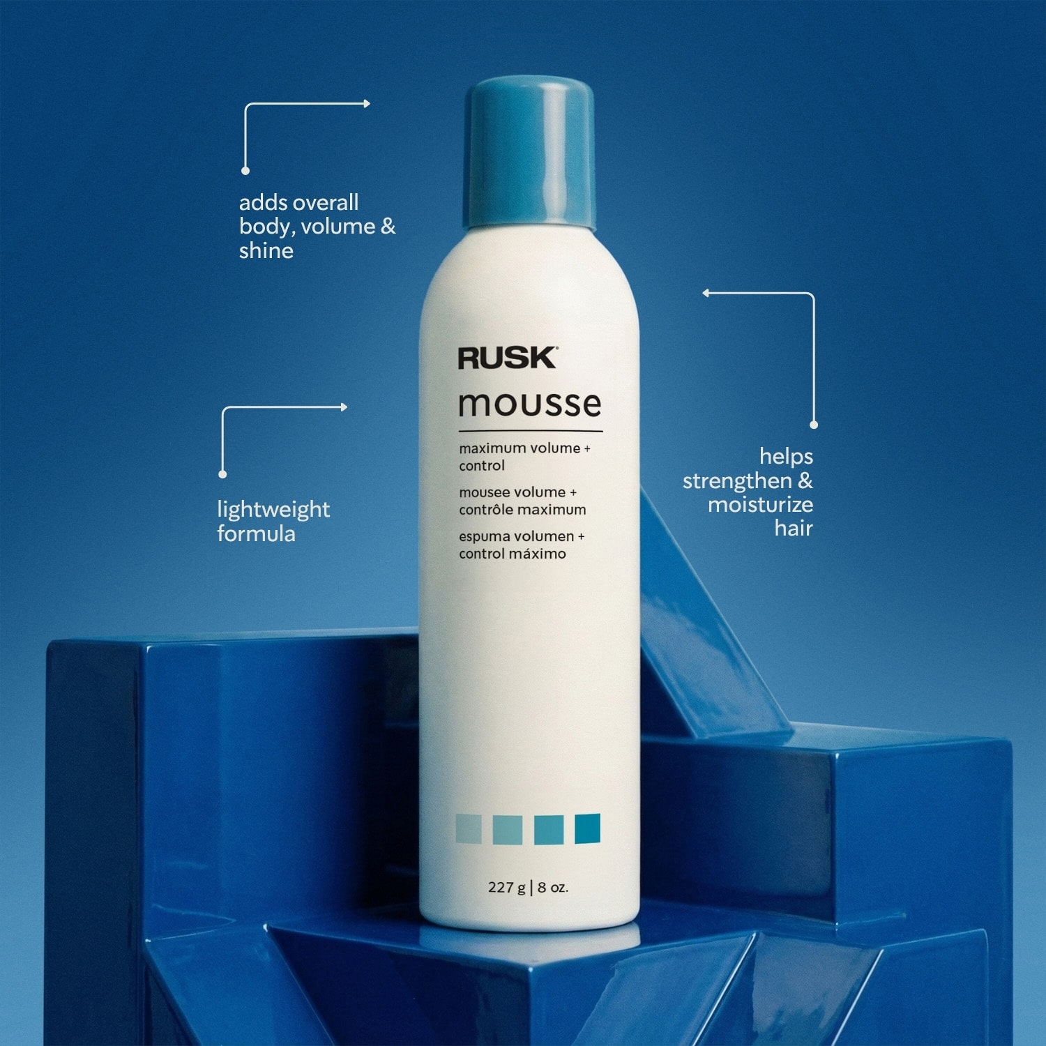 Rusk Maximum Volume & Control Hair Mousse 8.8 oz.