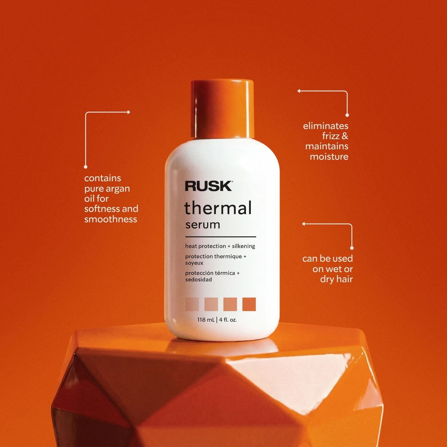 Rusk Thermal Argan Oil Hair Serum 4.2 oz.