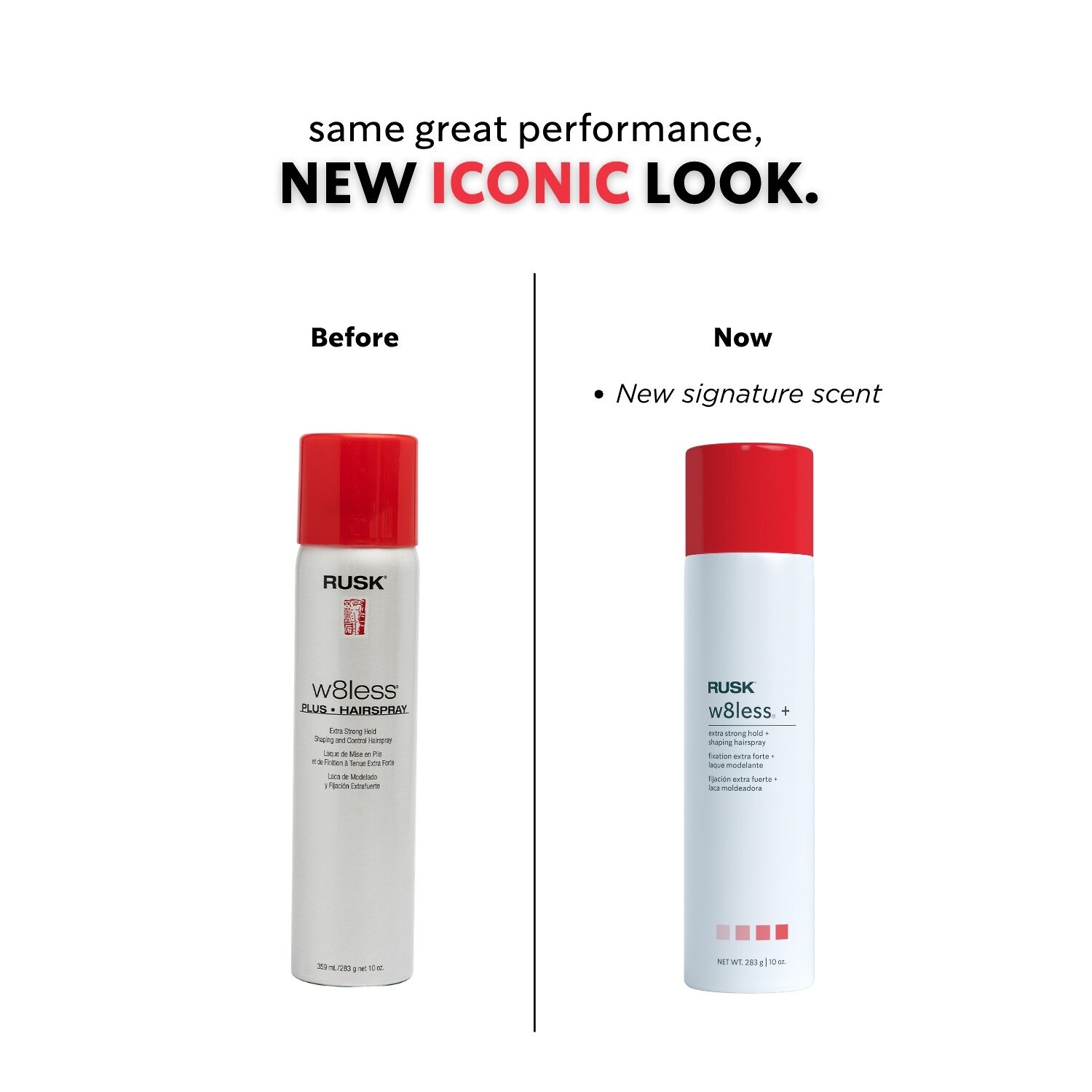 Rusk W8less Plus Extra Strong Lvoc Hair Spray 10 oz.