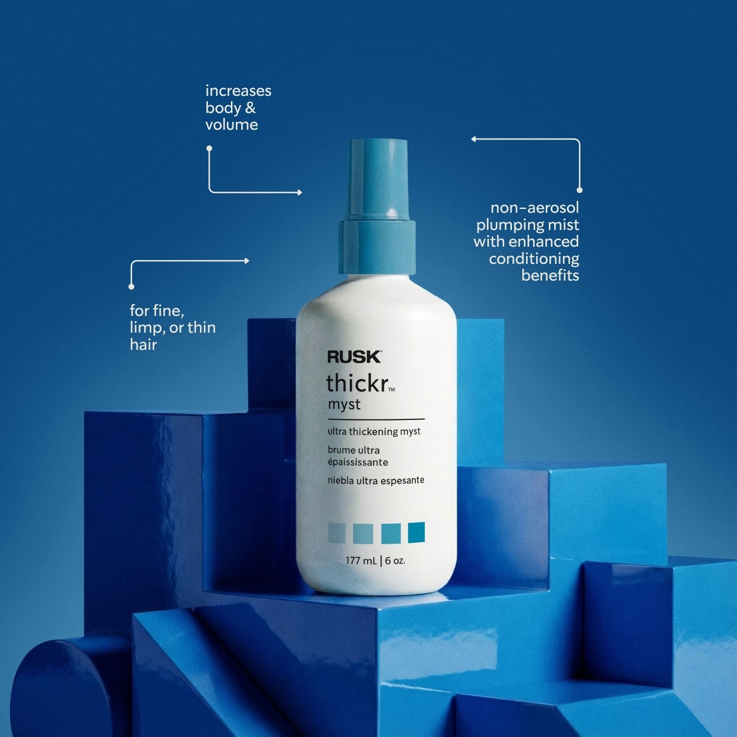 Rusk Thickr Thickening Myst Styling Product 6 oz.