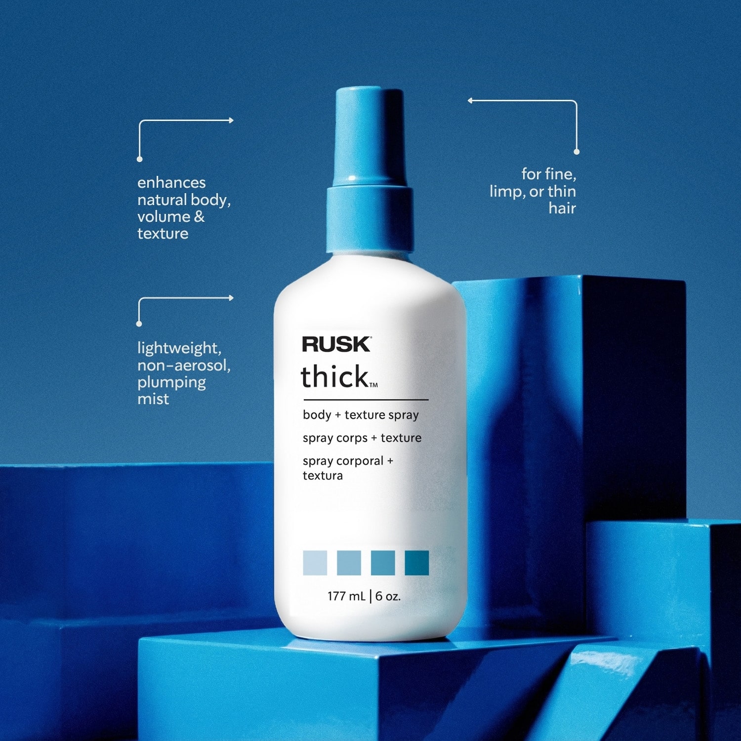 Rusk Thick Body And Texture Amplifier Styling Product 6 oz.