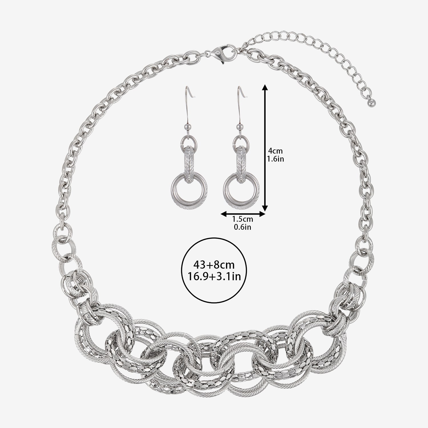 Bold Elements Womens 2-pc. Necklace Set