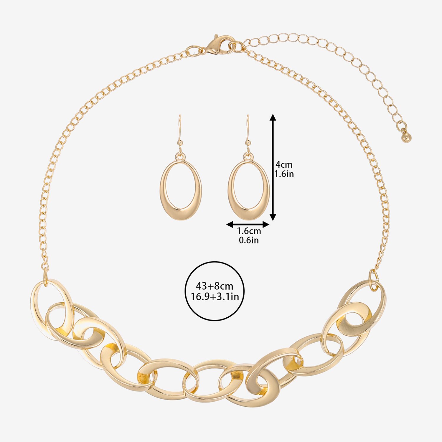 Bold Elements Womens 2-pc. Necklace Set