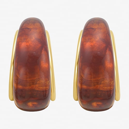 Rm Rebecca Minkoff Womens 19mm Hoop Earrings In Brown