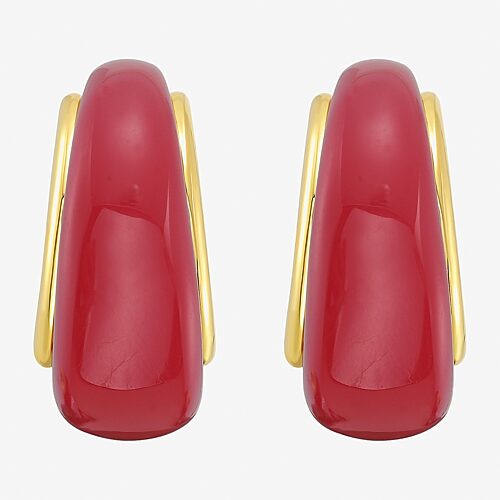Rm Rebecca Minkoff Womens 19mm Hoop Earrings In Red