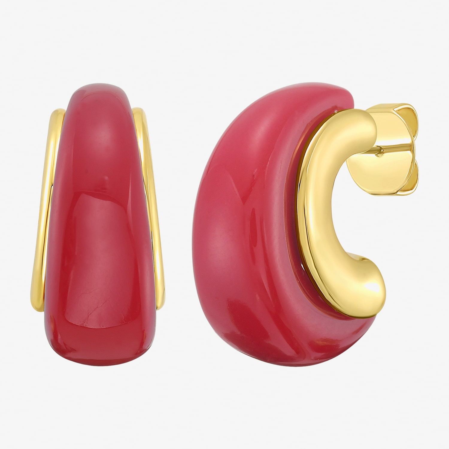 RM Rebecca Minkoff Womens 19mm Hoop Earrings