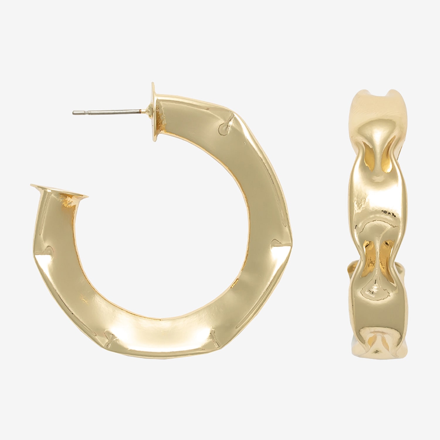 Bold Elements Womens 42.6mm Hoop Earrings