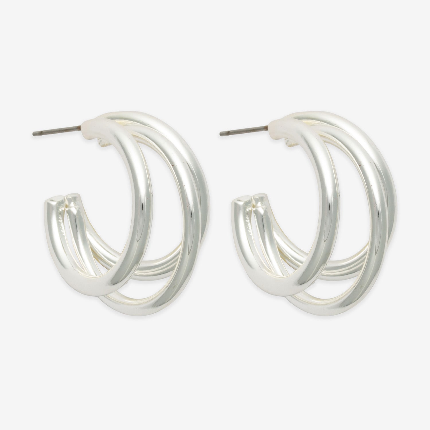 Bold Elements Womens 29.5mm Hoop Earrings