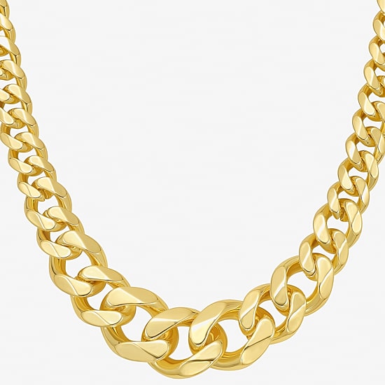 RM Rebecca Minkoff Womens 14K Gold Over Brass 16 Inch Link Chain Necklace