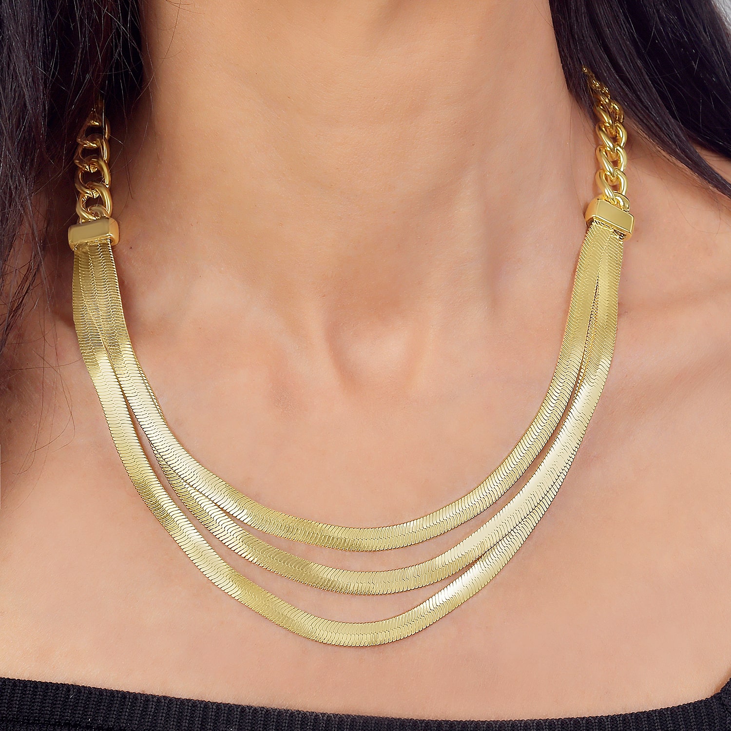 RM Rebecca Minkoff Womens 14K Gold Over Brass 20 Inch Strand Necklace