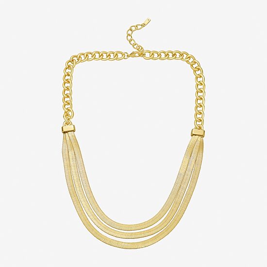 RM Rebecca Minkoff Womens 14K Gold Over Brass 20 Inch Strand Necklace