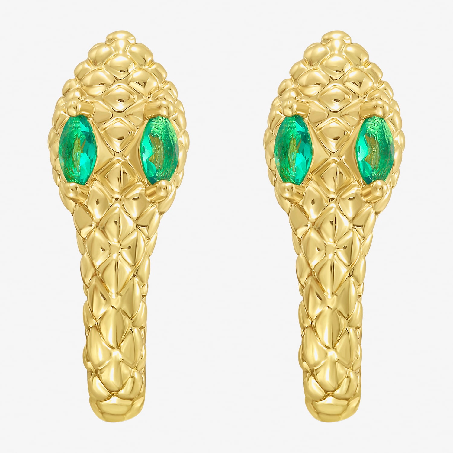 RM Rebecca Minkoff Womens Green Cubic Zirconia 14K Gold Over Brass 12mm Hoop Earrings