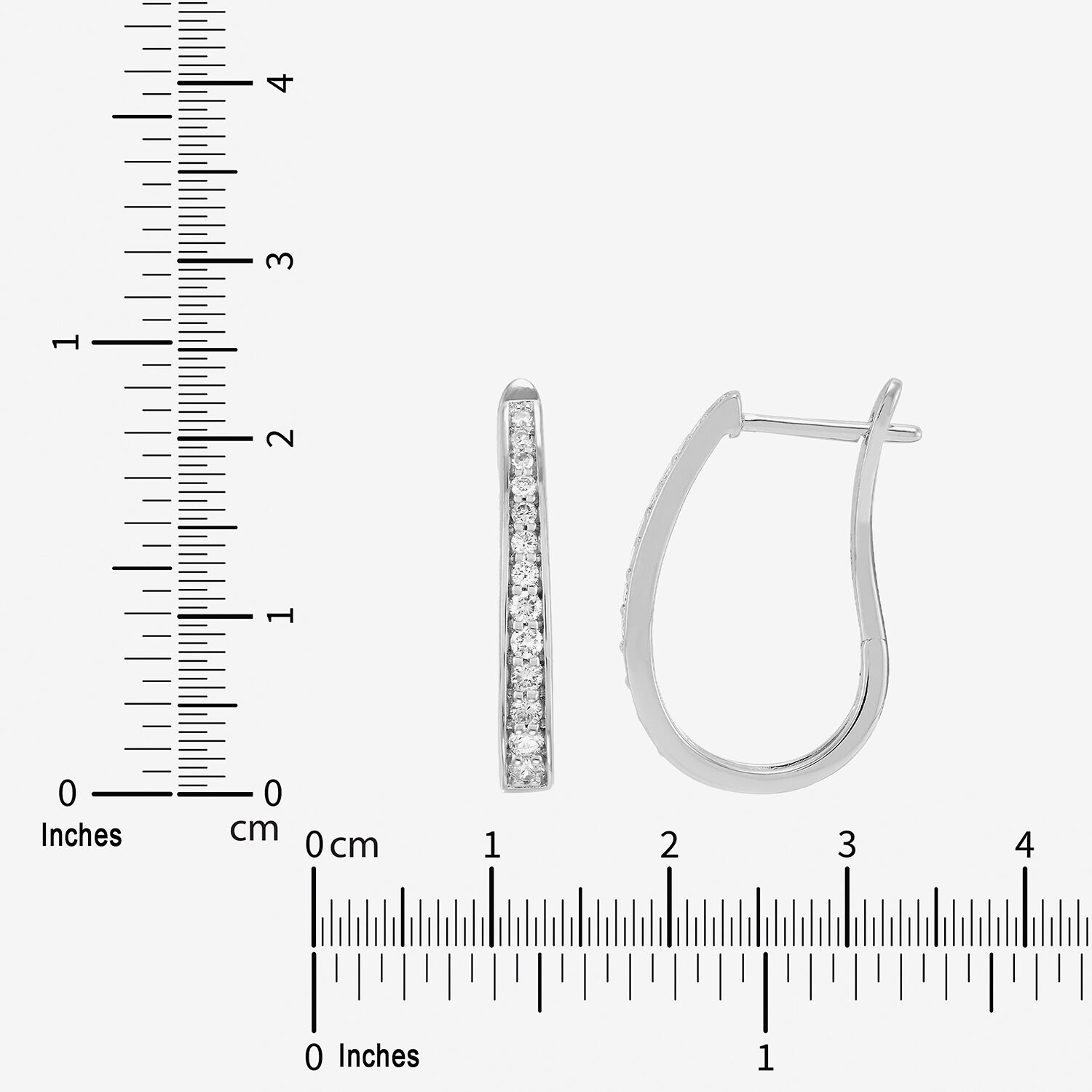 Limited Quantities! Womens 1/2 CT. Lab Grown White Diamond Sterling Silver 23.4mm Hoop Earrings