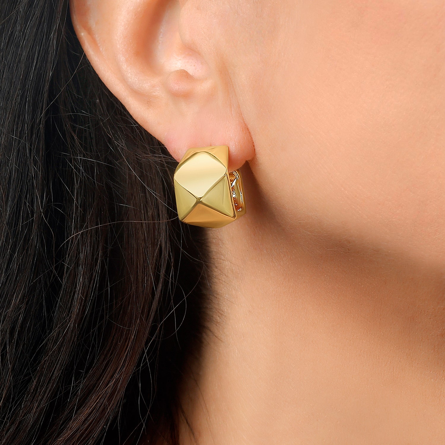 RM Rebecca Minkoff 14K Gold Over Brass 20mm Stud Earrings