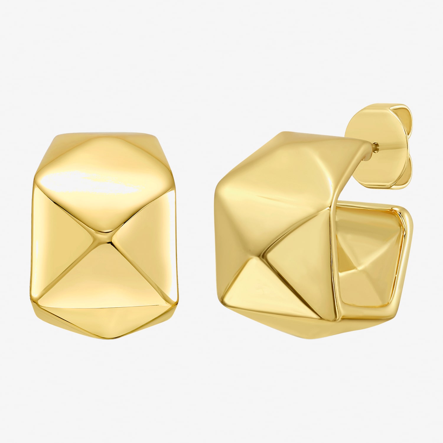 RM Rebecca Minkoff 14K Gold Over Brass 20mm Stud Earrings