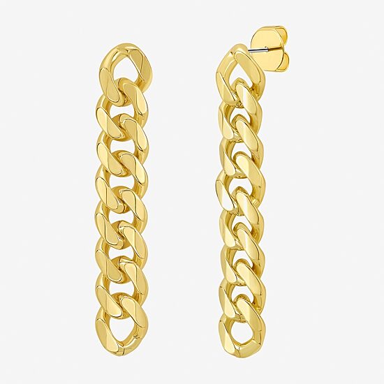 RM Rebecca Minkoff Womens 14K Gold Over Brass Drop Earrings