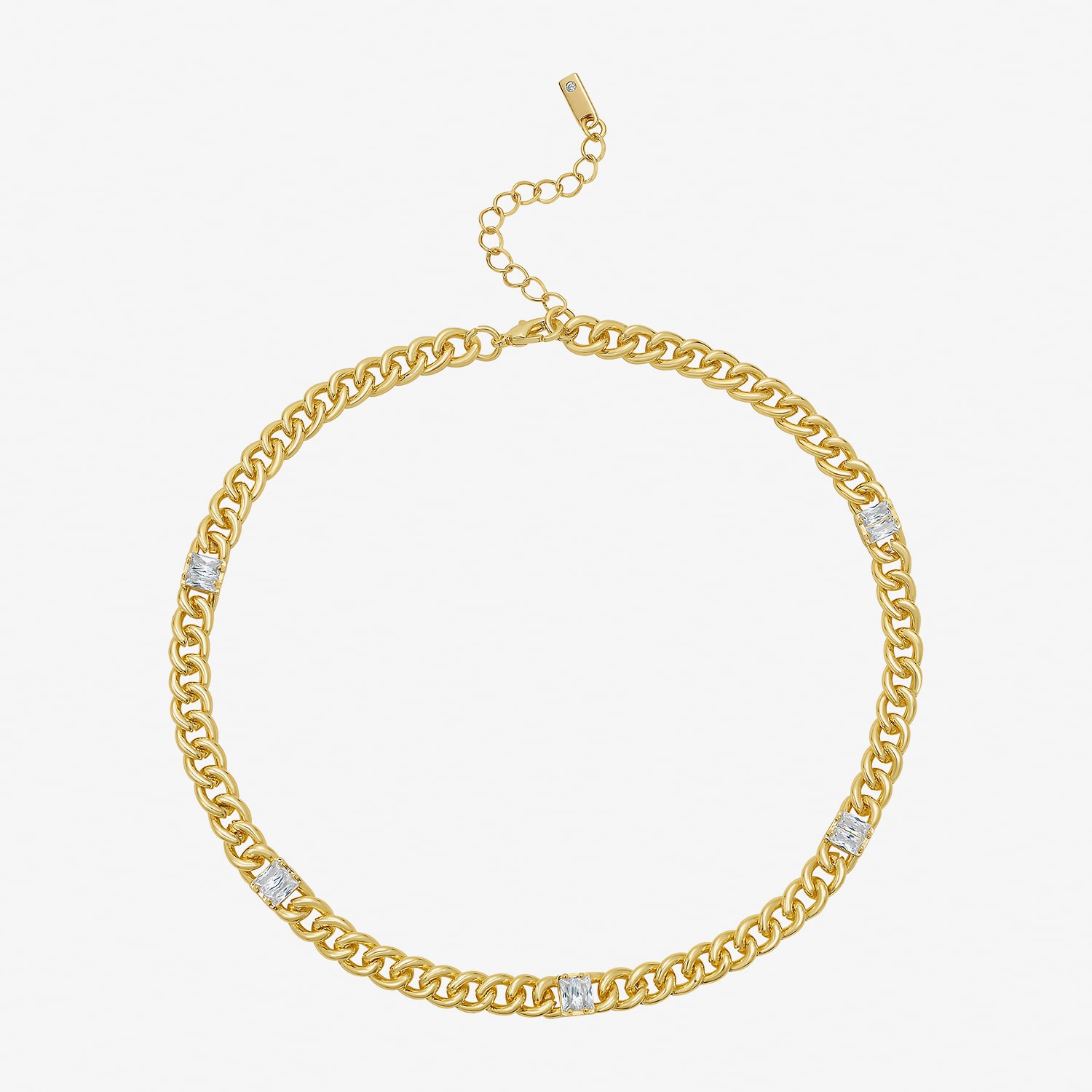 RM Rebecca Minkoff Womens 14K Gold Over Brass 14 Inch Link Chain Necklace