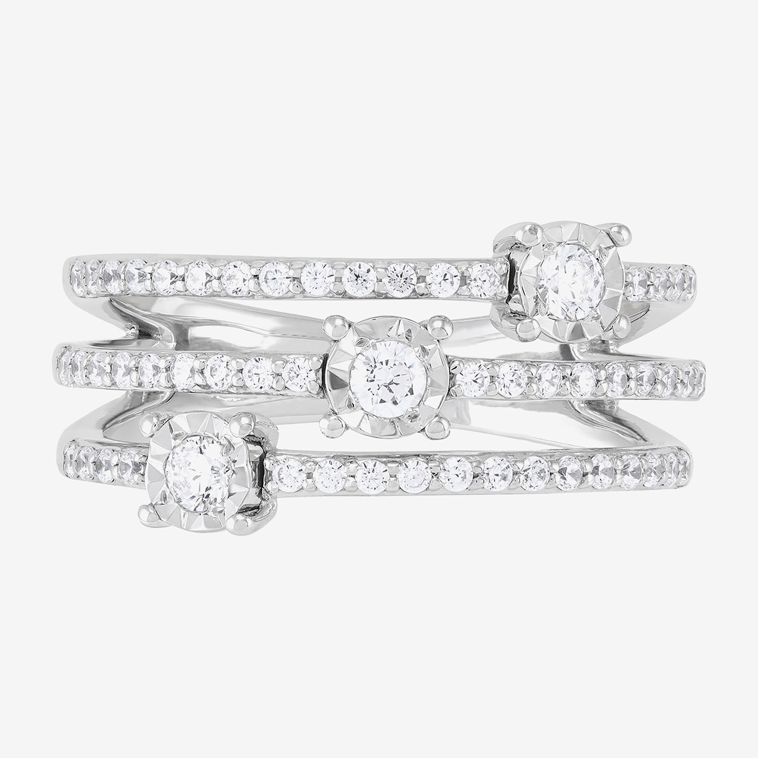 Limited Quantities! Womens 7.5MM 2 CT. T.W. Lab Grown White Diamond Sterling Silver Band