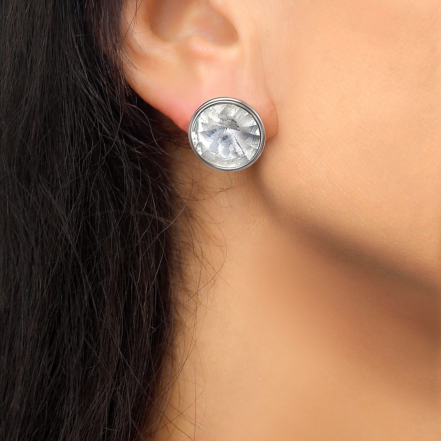 RM Rebecca Minkoff Cubic Zirconia 12mm Stud Earrings