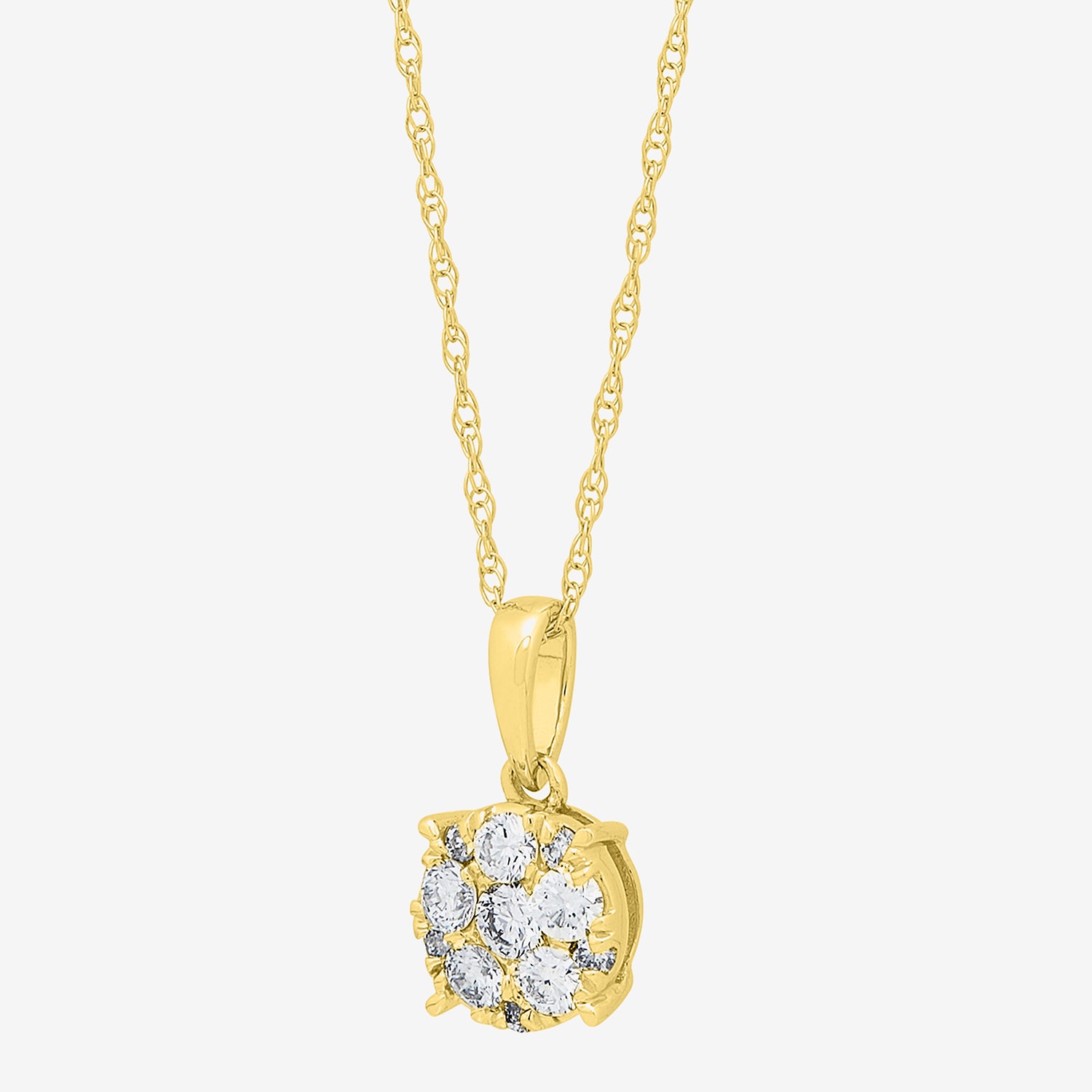 Limited Quantities! Womens 1/ CT. T.W. Lab Grown White Diamond 10K Gold 18 Inch Pendant Necklace
