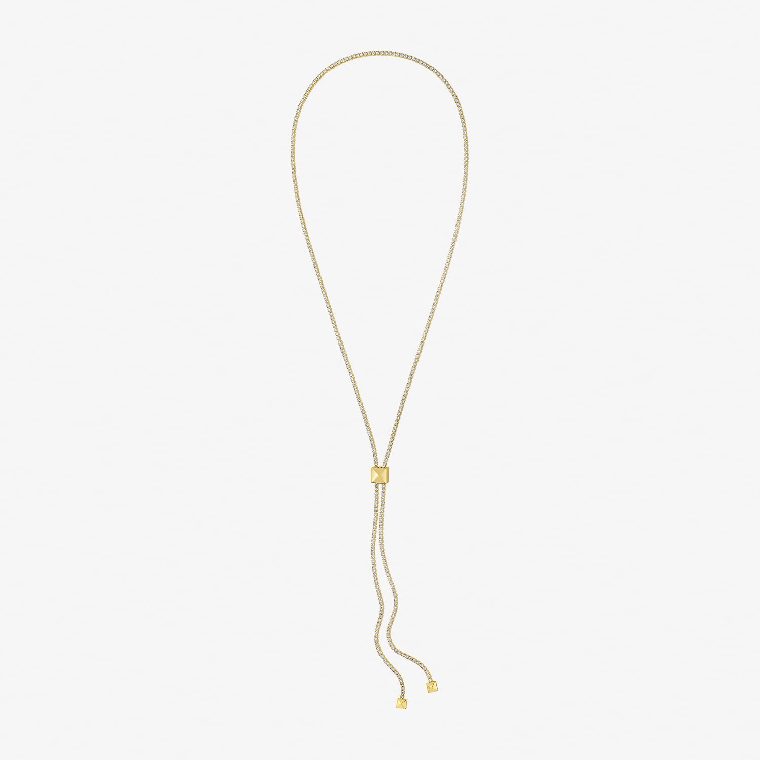 RM Rebecca Minkoff Womens Cubic Zirconia 14K Gold Over Brass 34 Inch Y Necklace