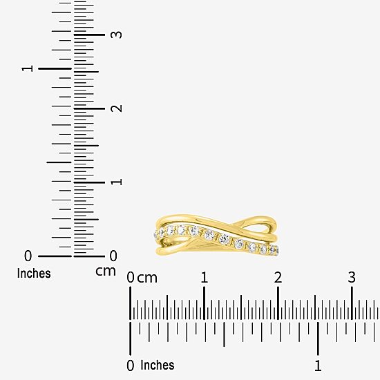 Limited Quantities! Womens 4MM 1/4 CT. T.W. Lab Grown White Diamond 14K Gold Over Silver Band