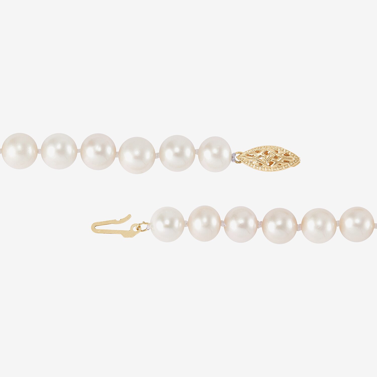 Womens White 20 Inch Strand Necklace