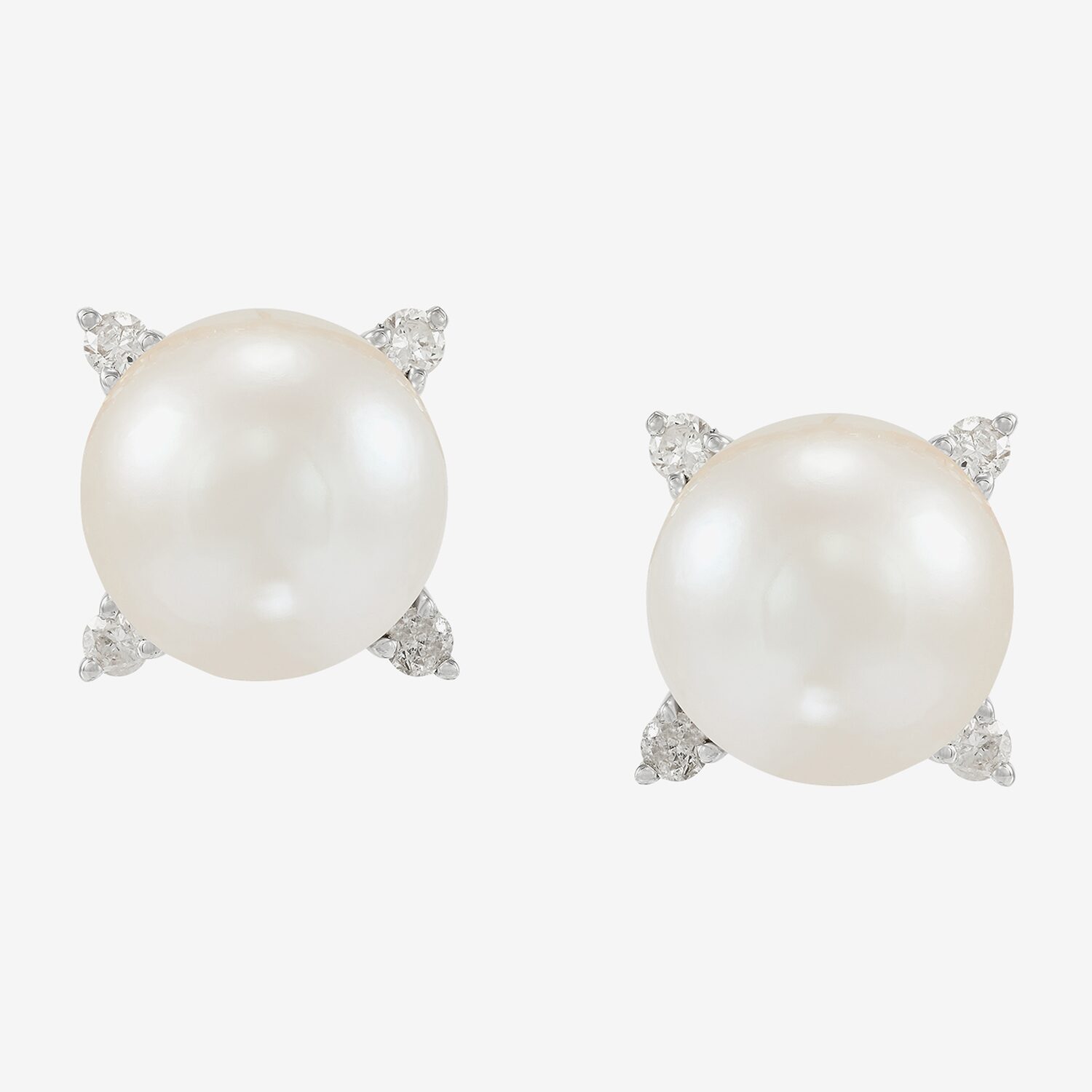 1/8 CT. T.W. Dyed White Cultured Freshwater Pearl 14K Gold 8.7mm Stud Earrings