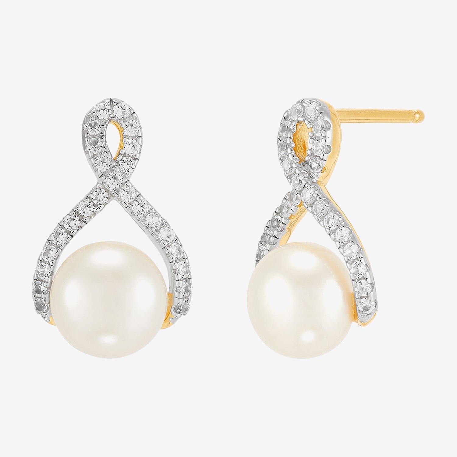 Womens Dyed White Cultured Freshwater Pearl 14K Gold Over Silver 2-pc. Jewelry Set
