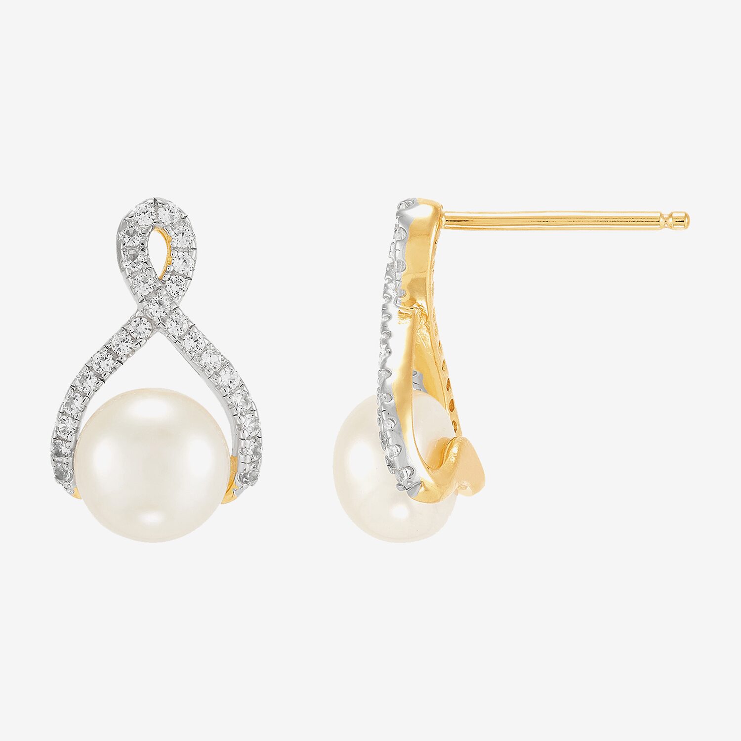 Womens Dyed White Cultured Freshwater Pearl 14K Gold Over Silver 2-pc. Jewelry Set