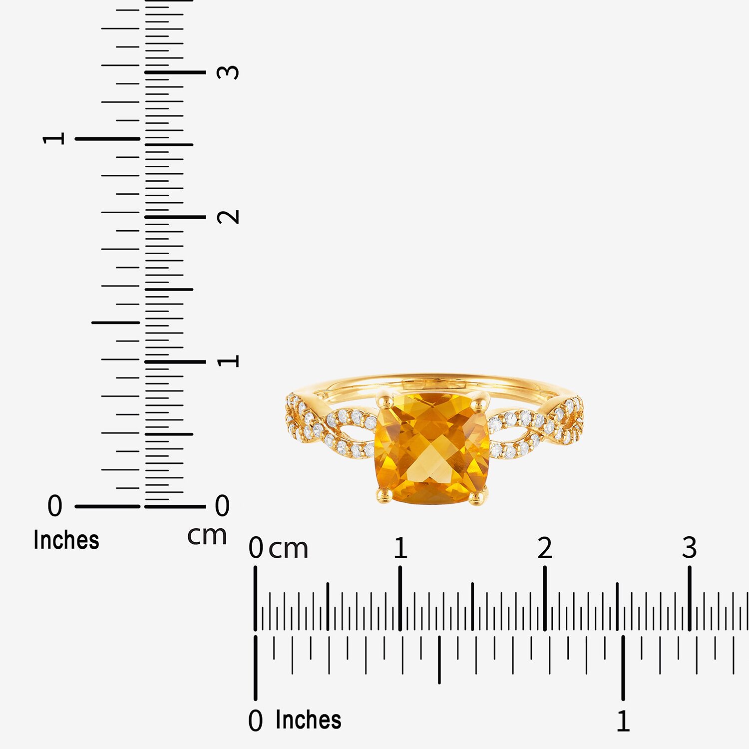Womens 1/6 CT. T.W. Genuine Orange Citrine 10K Gold Cocktail Ring