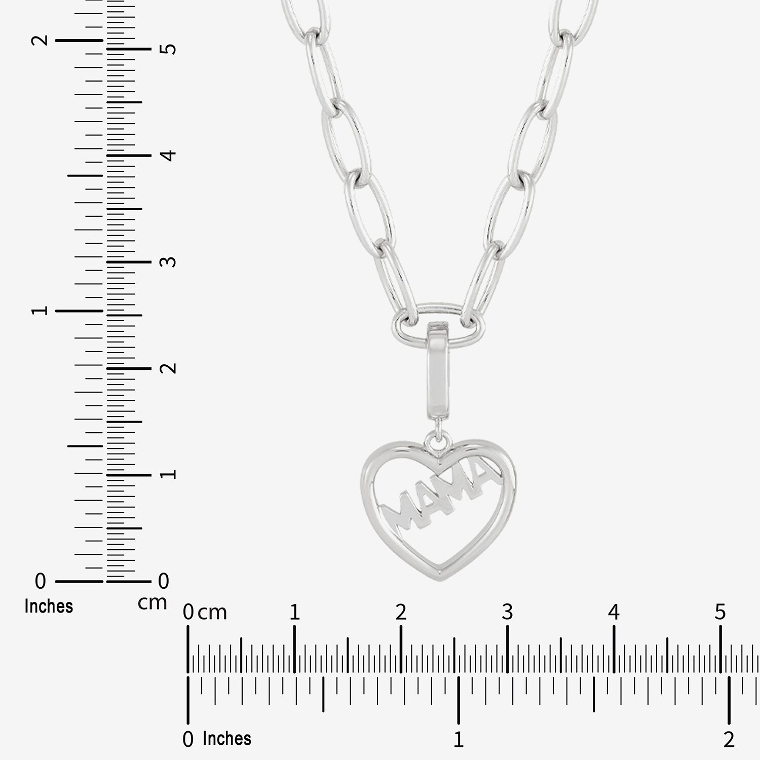 Womens Sterling Silver Inch Cable Chain Necklace