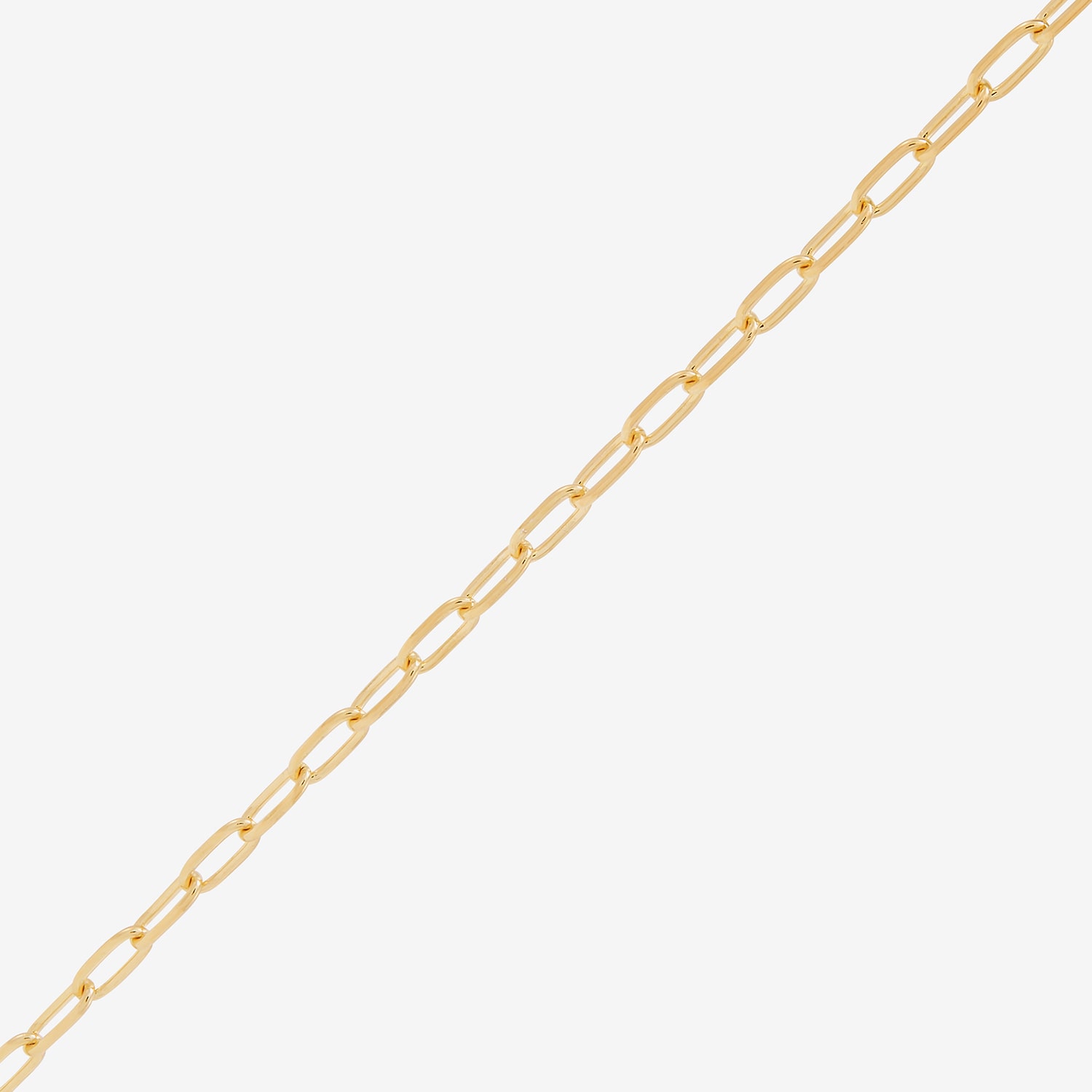 Womens 14K Gold Over Silver 7.5 Inch Solid Paperclip Chain Bracelet