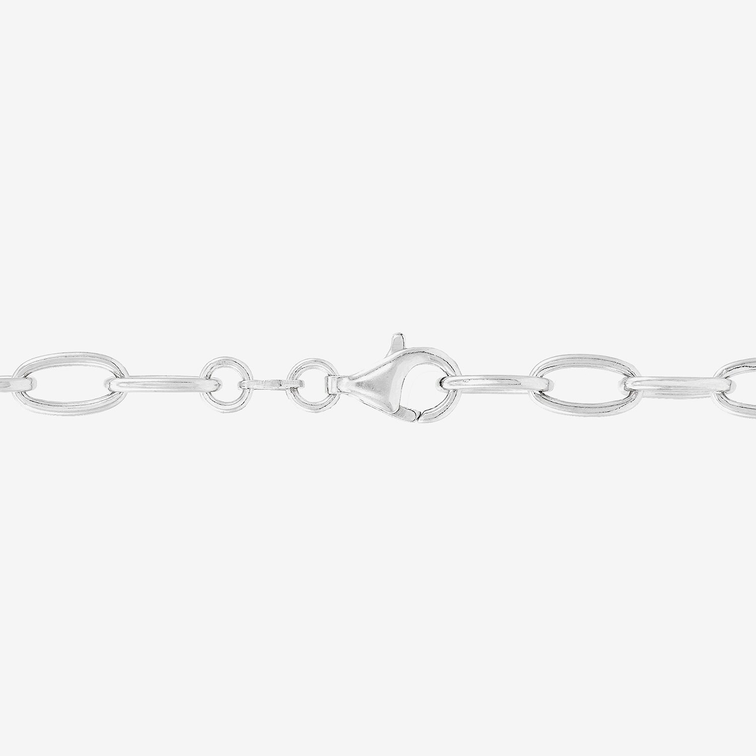 Womens Sterling Silver Inch Paperclip Chain Necklace