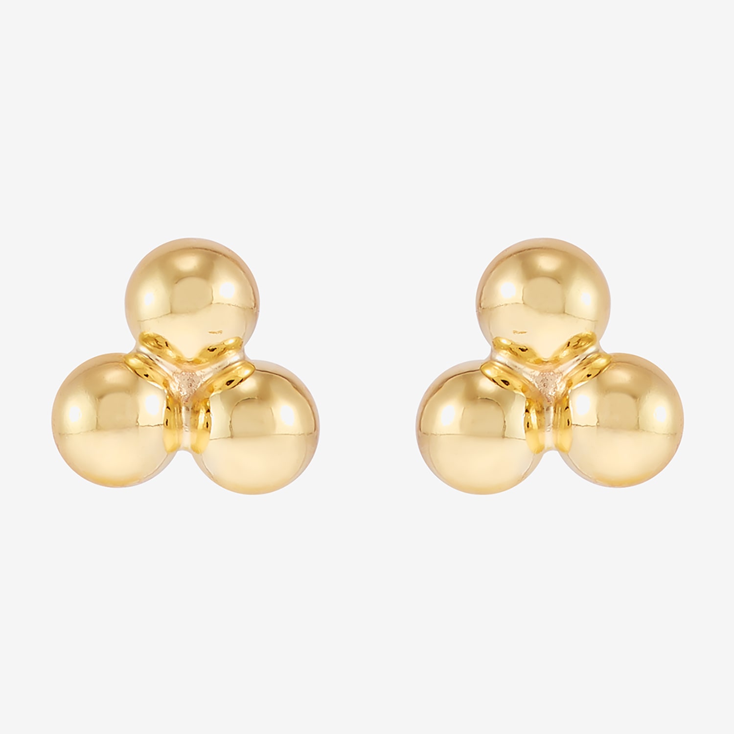 14K Gold Over Silver 6mm Stud Earrings