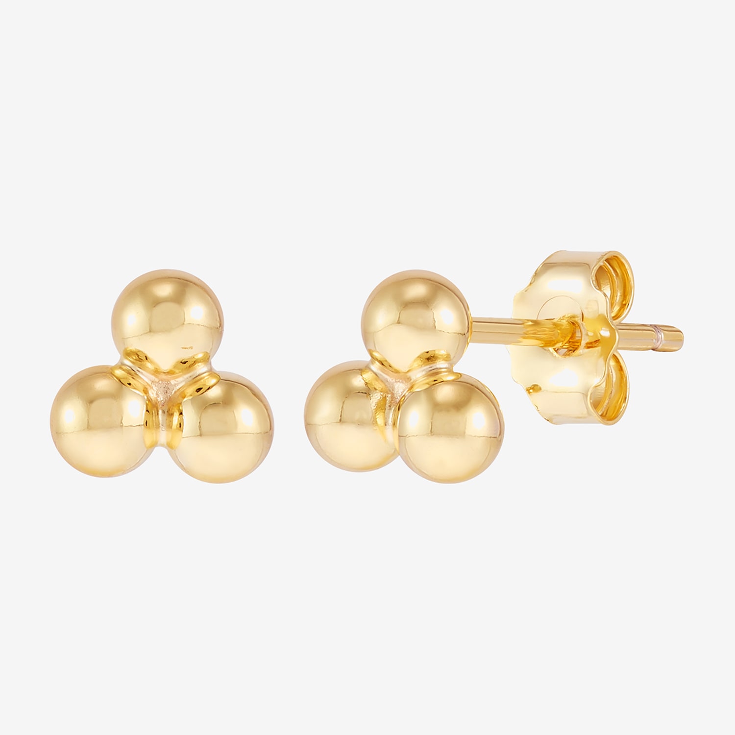 14K Gold Over Silver 6mm Stud Earrings