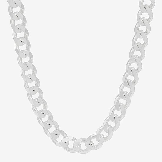 Limited Quantities! Mens Sterling Silver 18 Inch Curb Chain Necklace