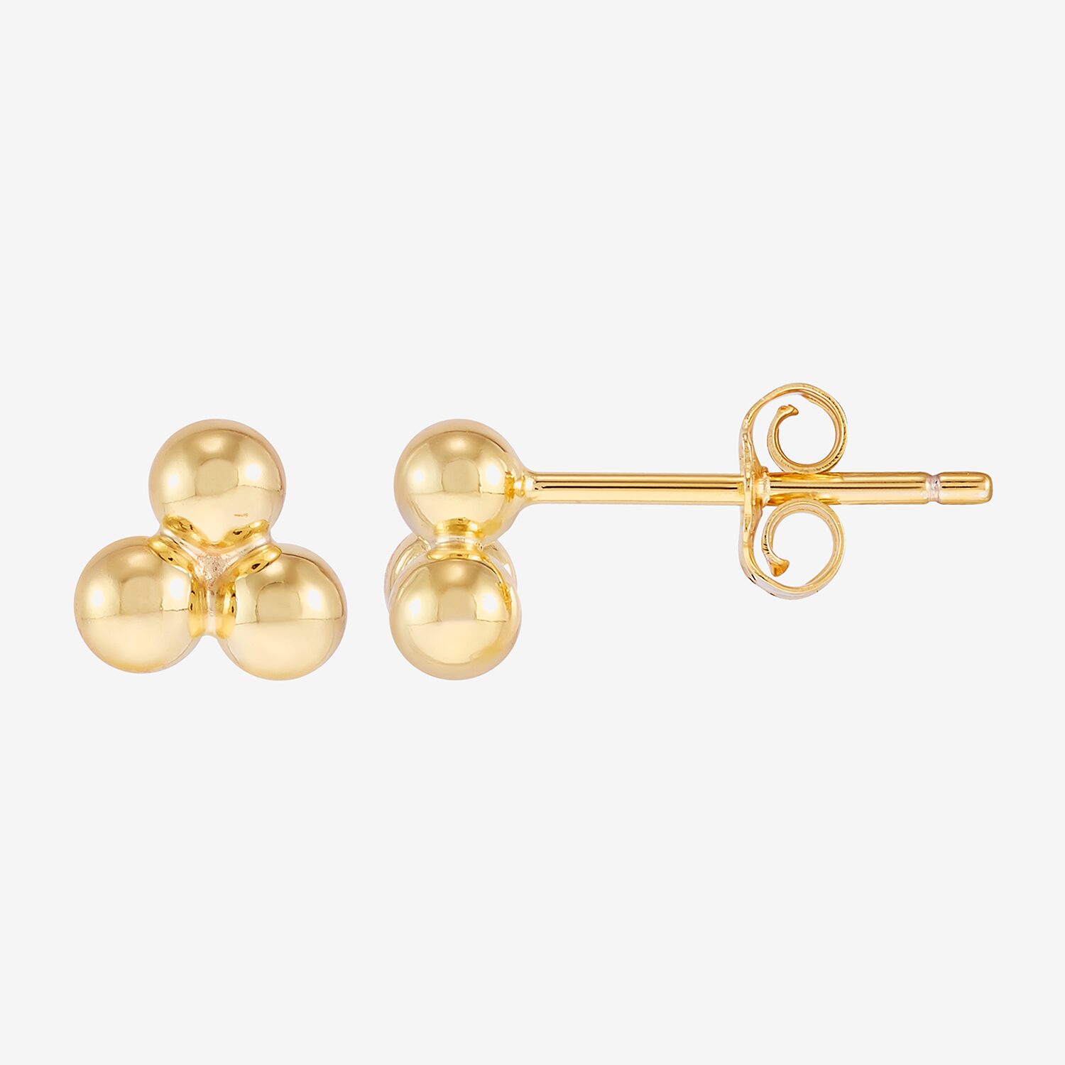 14K Gold Over Silver 6mm Stud Earrings