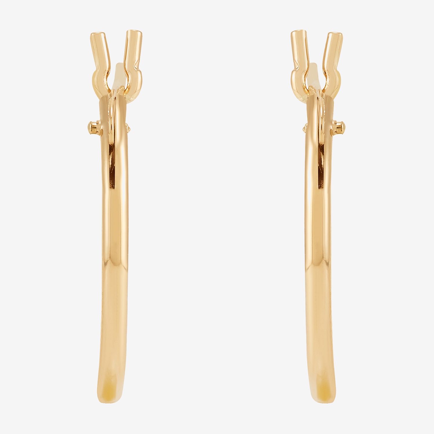 Womens 14K Gold 14.3mm Hoop Earrings