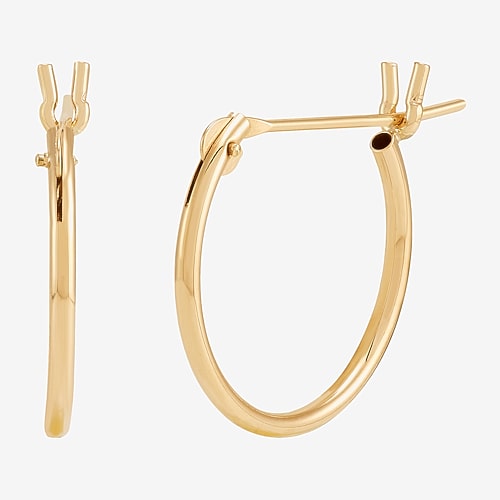 Limited Quantities! Womens 14K Gold 14.3mm Hoop Earrings, One Size, Yellow