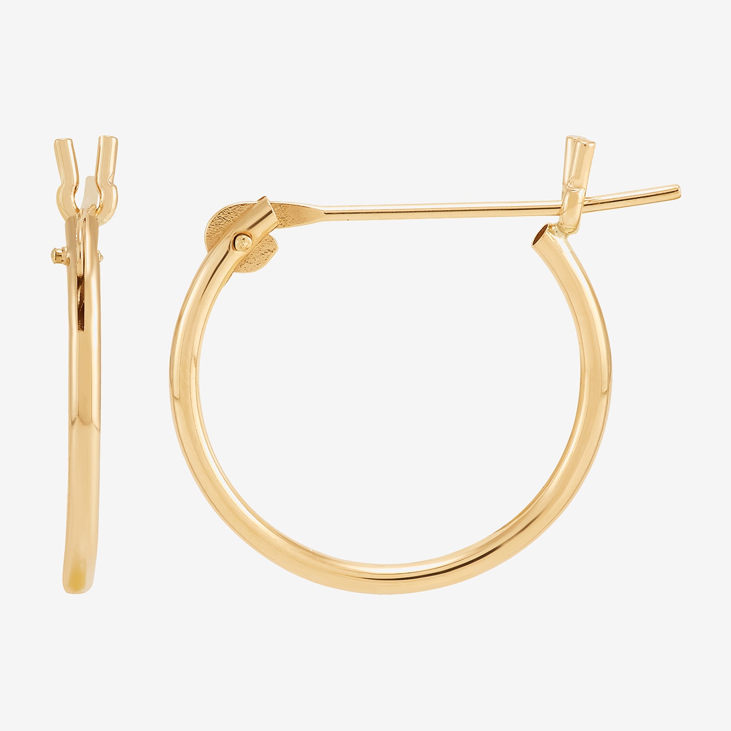 Womens 14K Gold 14.3mm Hoop Earrings