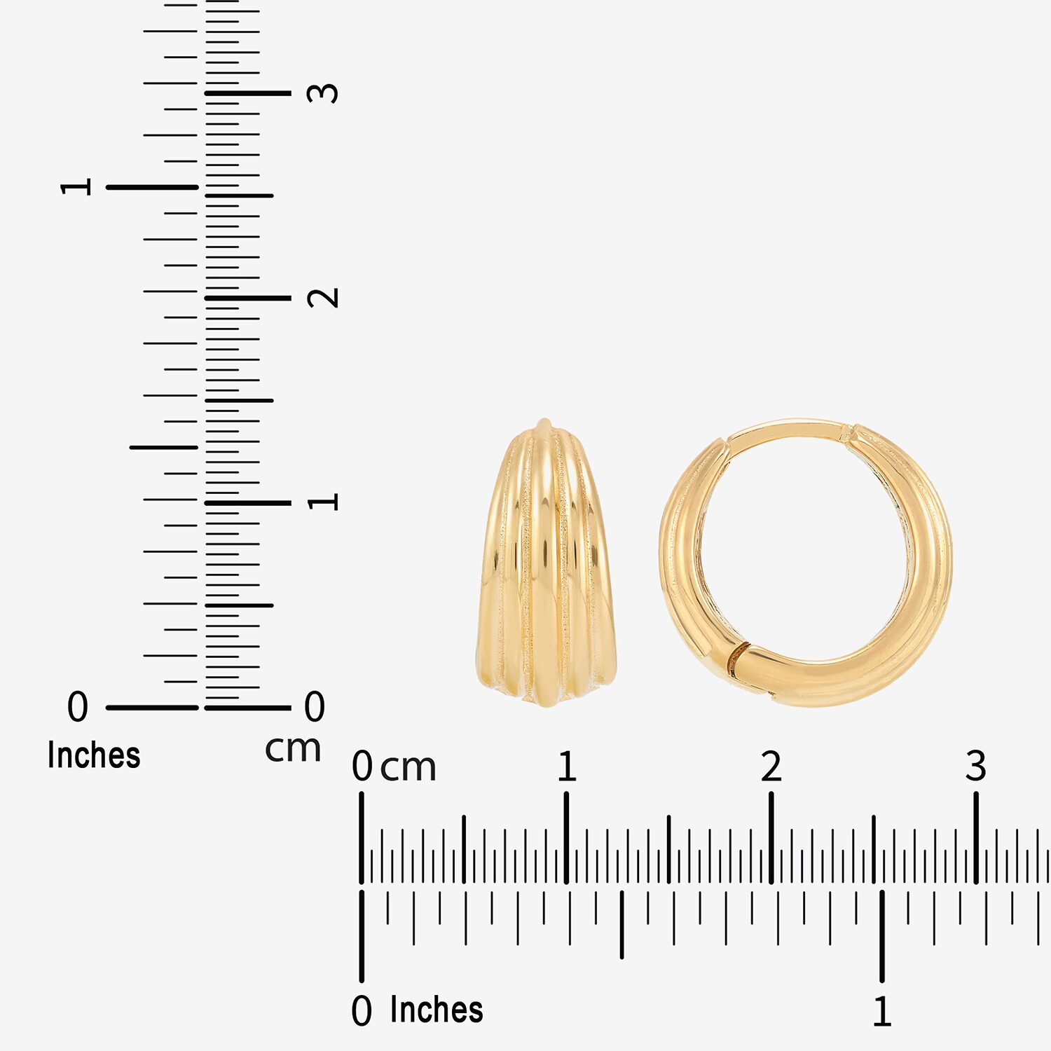 Limited Quantities! Womens 14K Gold 14.2mm Hoop Earrings