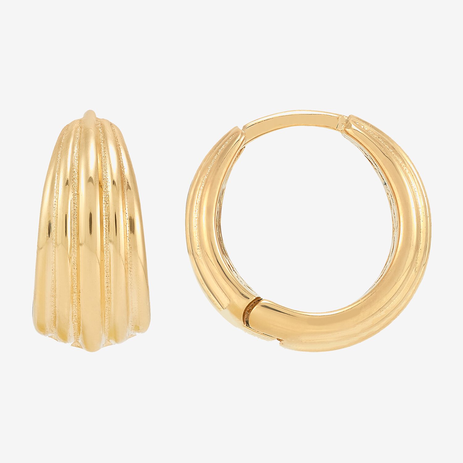 Limited Quantities! Womens 14K Gold 14.2mm Hoop Earrings