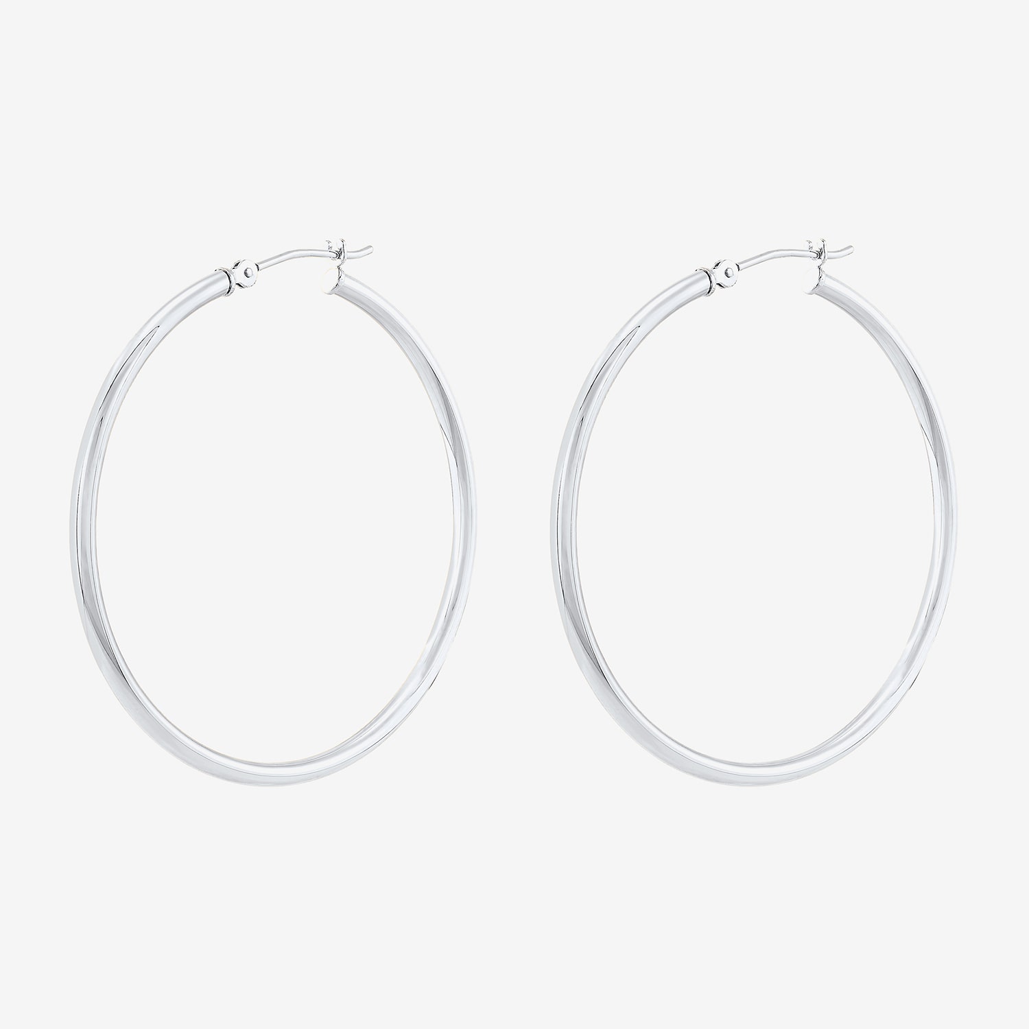 Limited Quantities! Womens 14K White Gold 40mm Hoop Earrings